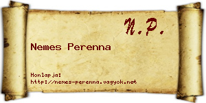 Nemes Perenna névjegykártya