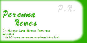 perenna nemes business card